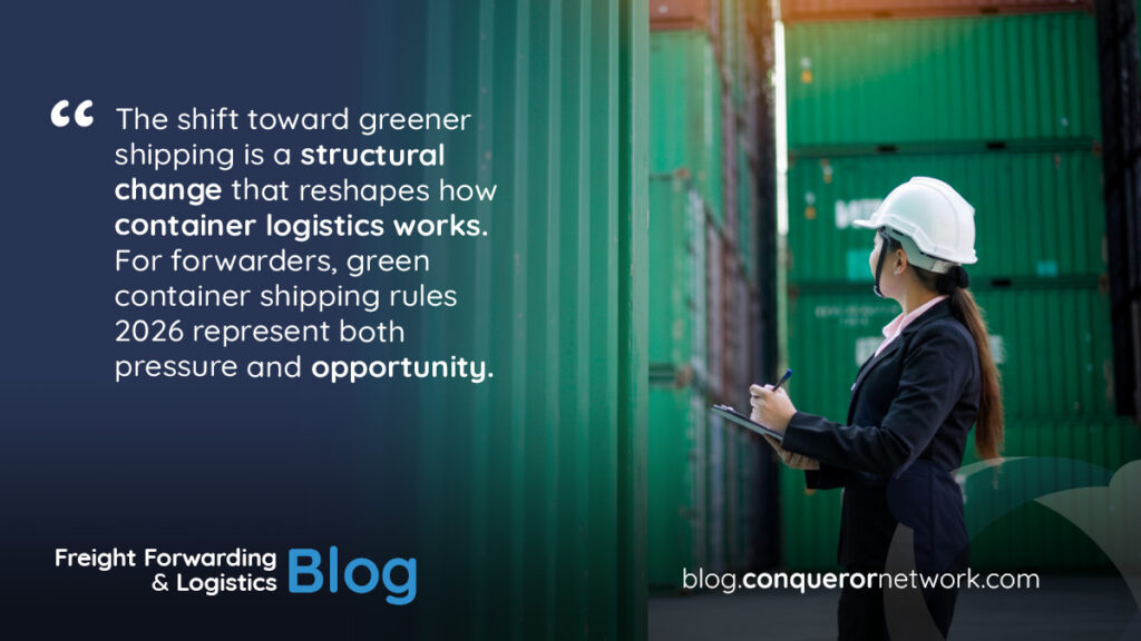 Explaining Green Container Shipping Rules 2026